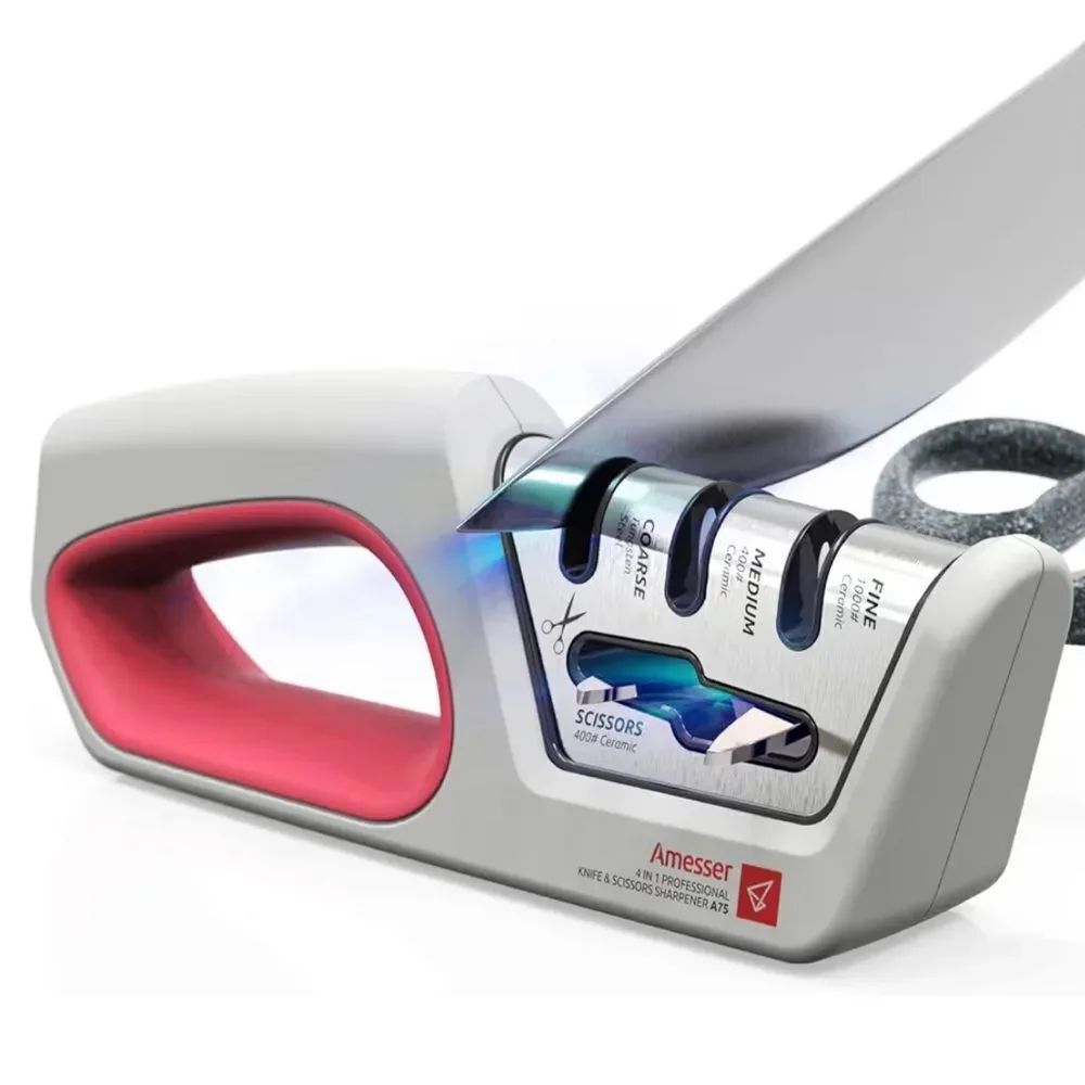 Amesser 4 In 1 Professional Knife & Scissors Sharpener A75